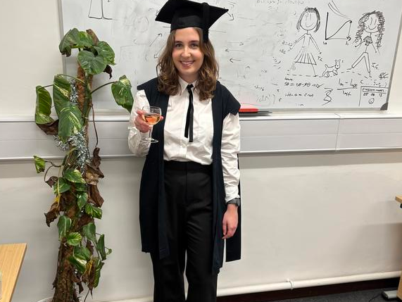 Lauren in her academic dress
