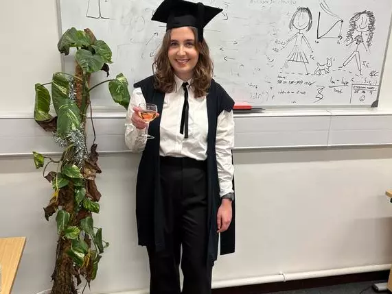 Lauren in her academic dress